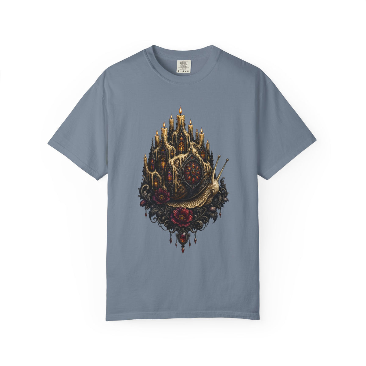 Nocturne Candle Snail Reliquary T-Shirt Graphic