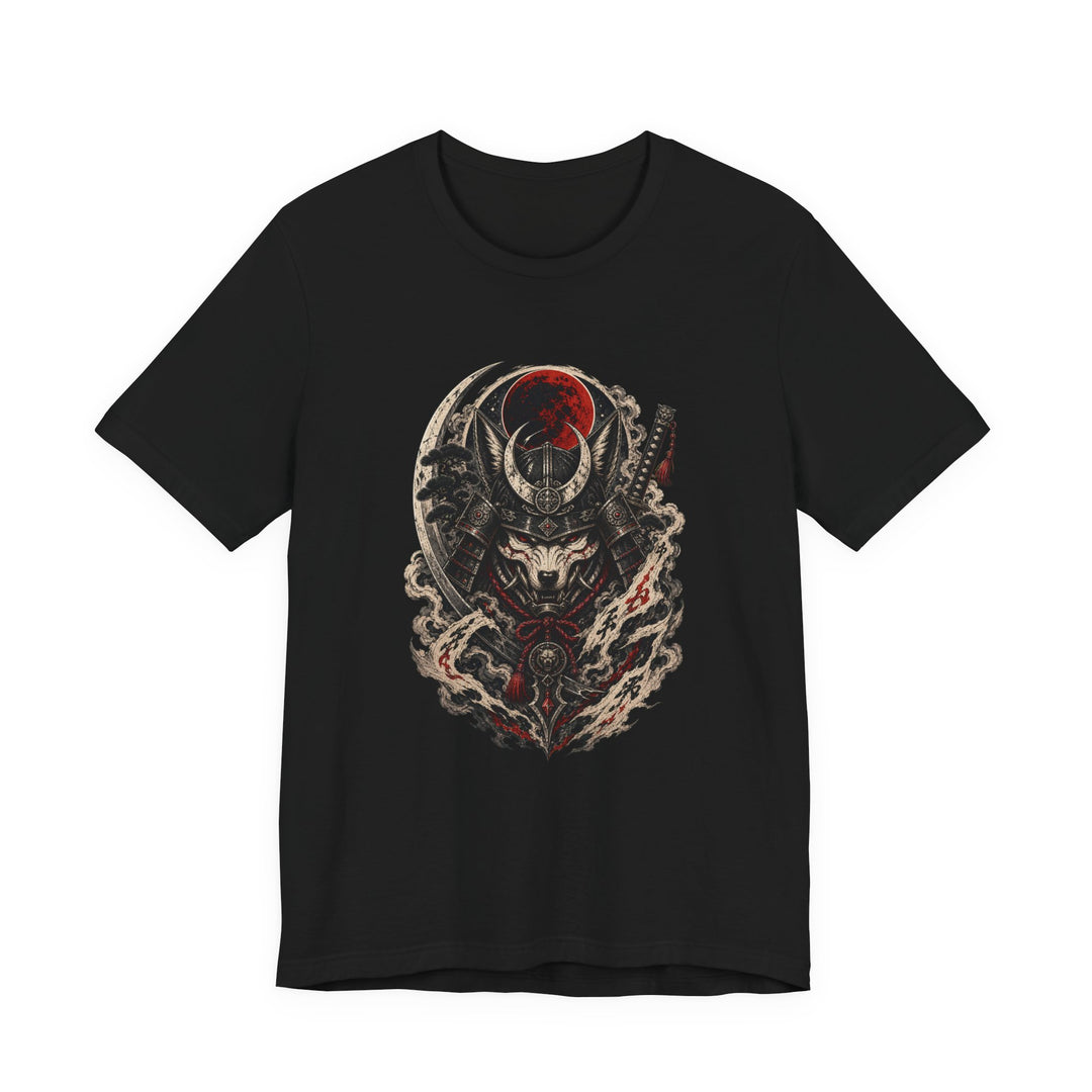Wolf Samurai Mask Emblem T-Shirt Graphic