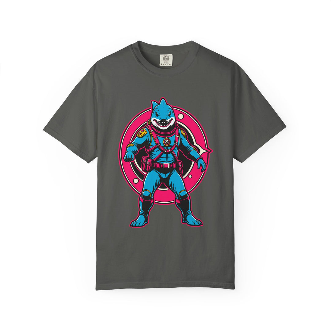 Shark Astronaut Retro Space T-Shirt Graphic