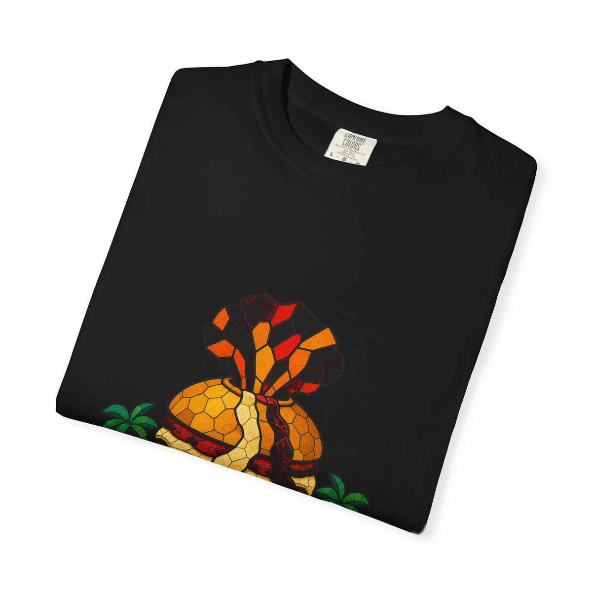 Burger Volcano Stained Glass Adventure Graphic Tee