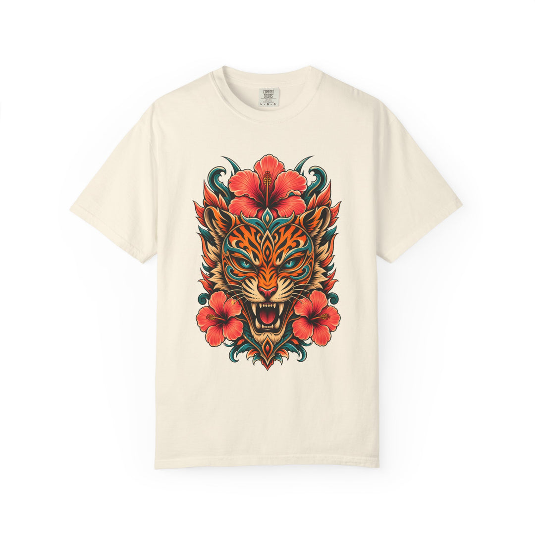 Hibiscus Tiger Mask Graphic Tee