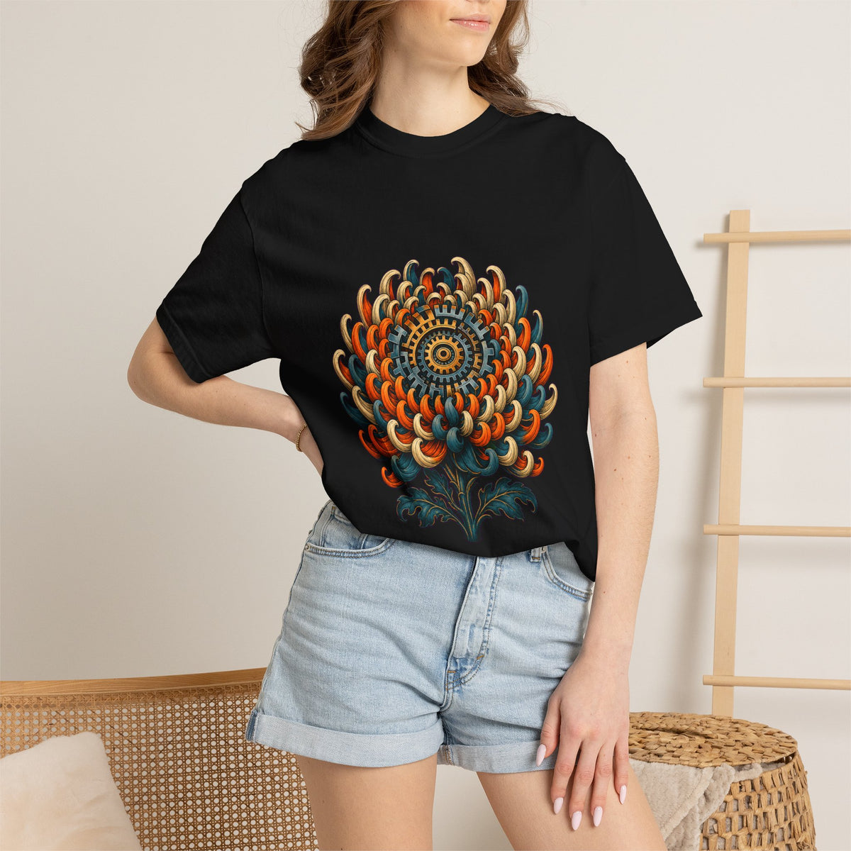Chrysanthemum Gear Bloom Graphic Tee