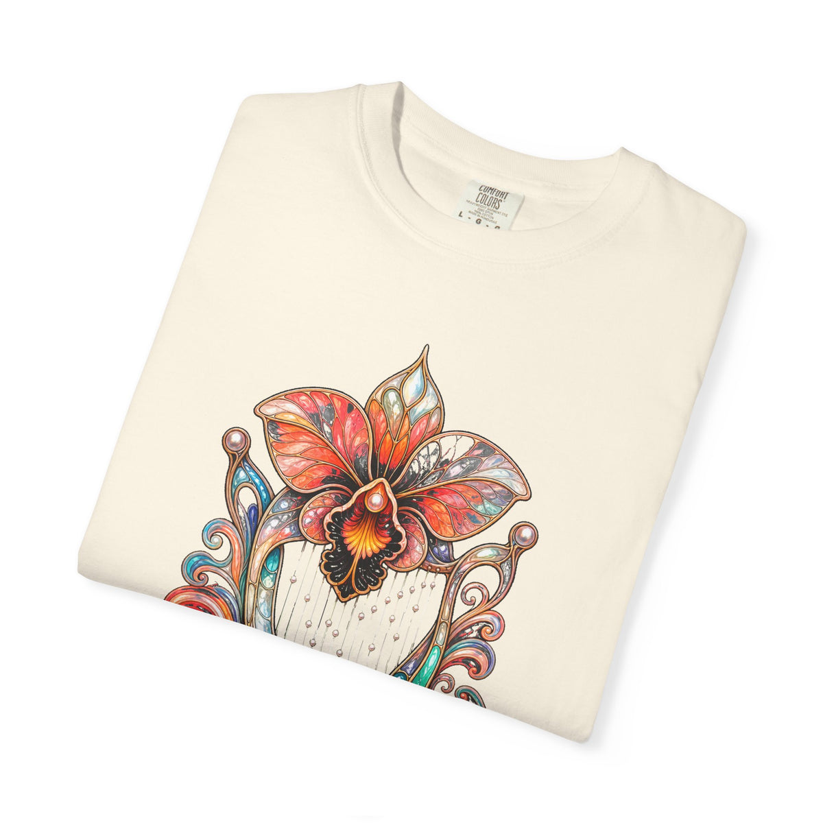 Psychedelic Glass Harp Orchid Graphic Tee