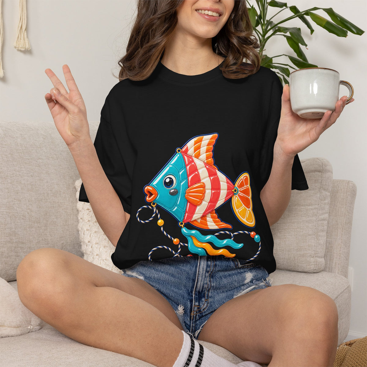 Gummy Cabana Fish Kite T-Shirt Graphic