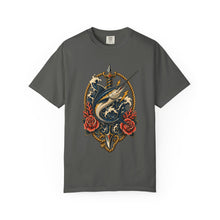 Tattoo Flash Swordfish Dagger Crest Graphic Tee