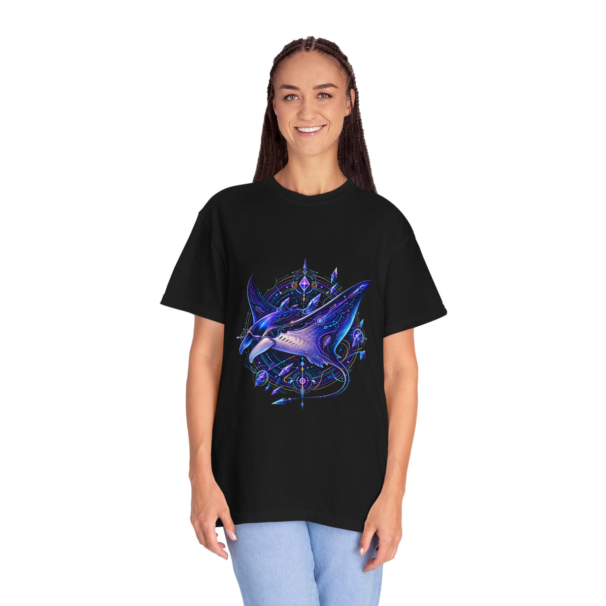 Cyber Sigil Manta Ray T-Shirt Graphic