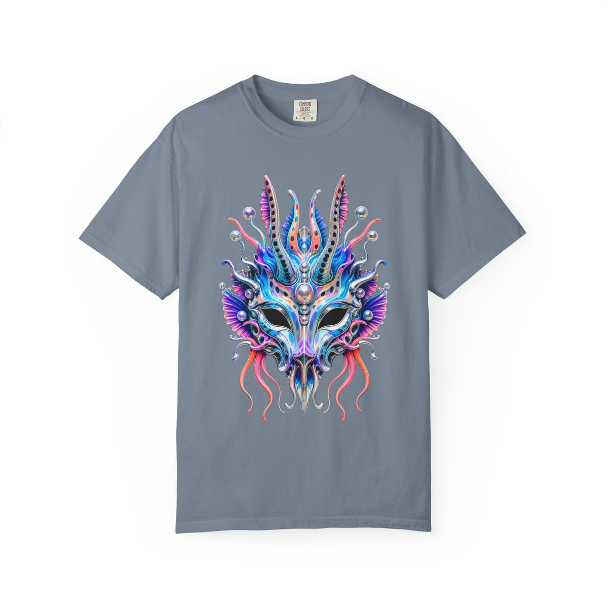 Holographic Sea Slug Rave Mask T-Shirt Graphic