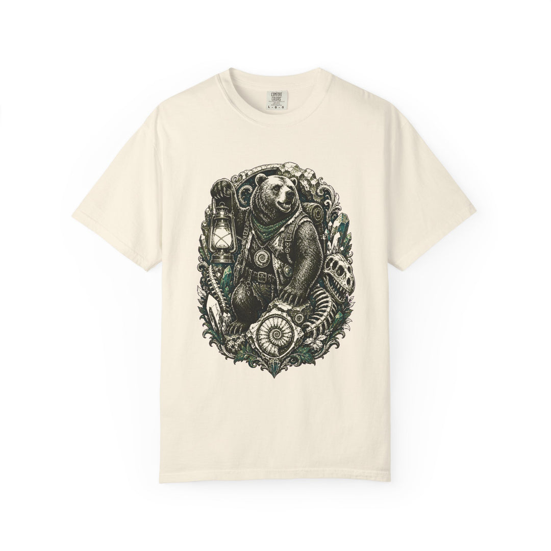Retro Cave Bear Explorer T-Shirt Graphic