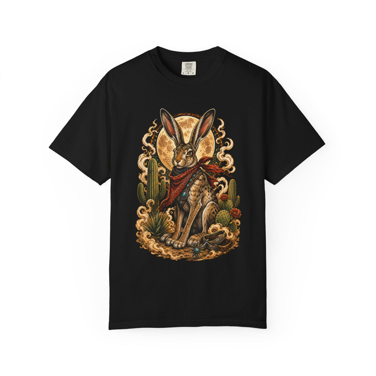Desert Jackrabbit Outlaw Western T-Shirt Graphic