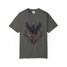 Gothic Paisley Raven Crest Graphic Tee
