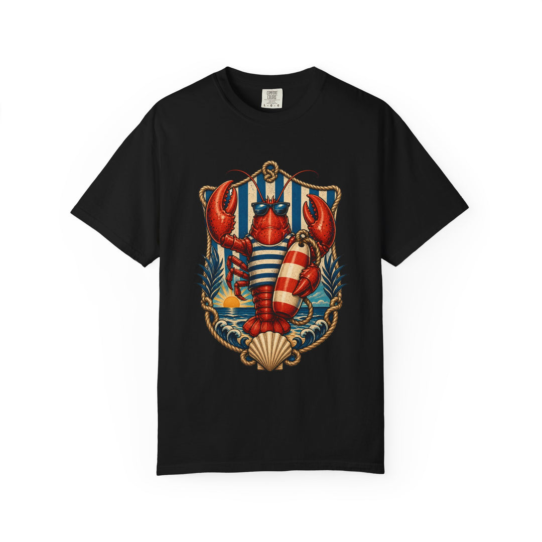 Deckchair Stripe Lobster Beach Guardian T-Shirt Graphic
