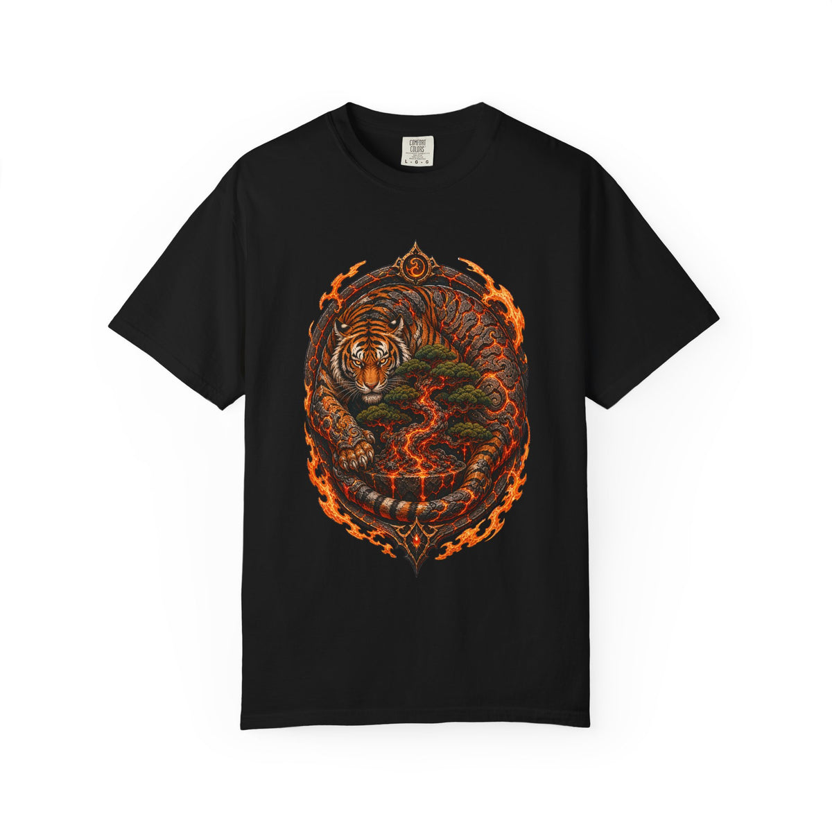 Volcano Tiger Bonsai Guardian T-Shirt Graphic