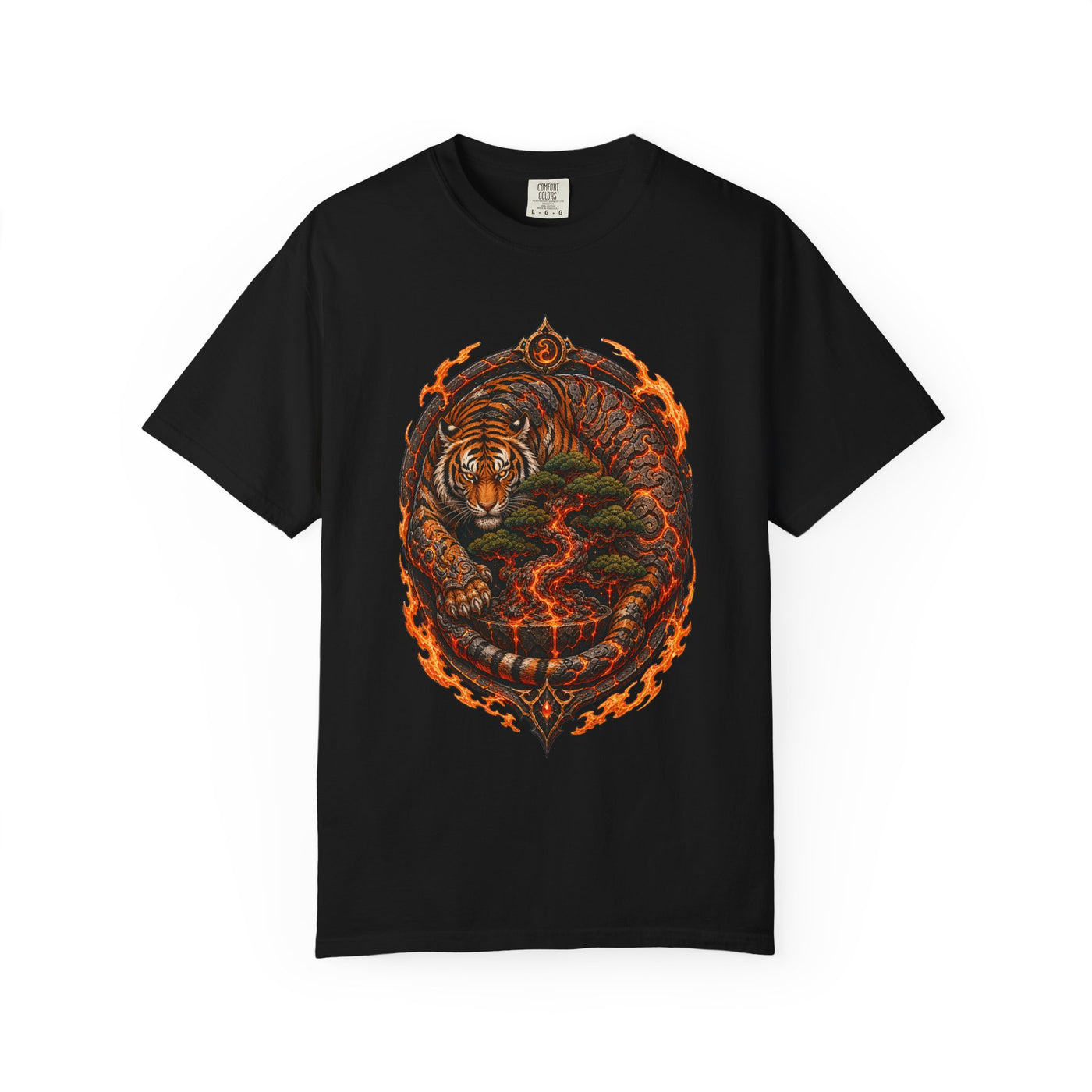 Volcano Tiger Bonsai Guardian T-Shirt Graphic
