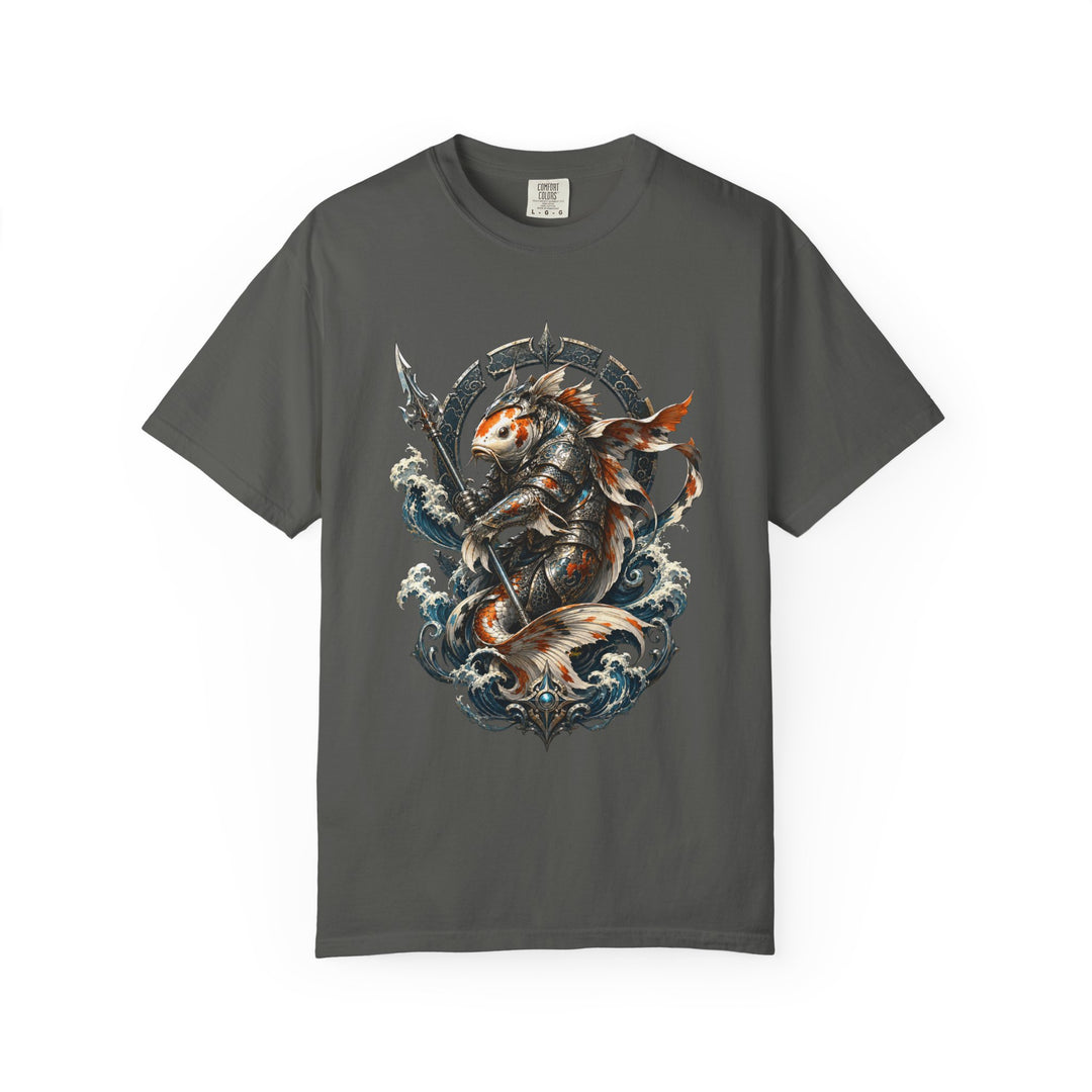 Future Medieval Koi Knight Crest T-Shirt Graphic