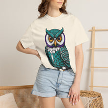 Teal Wise Owl Graphic T-Shirt Graphic