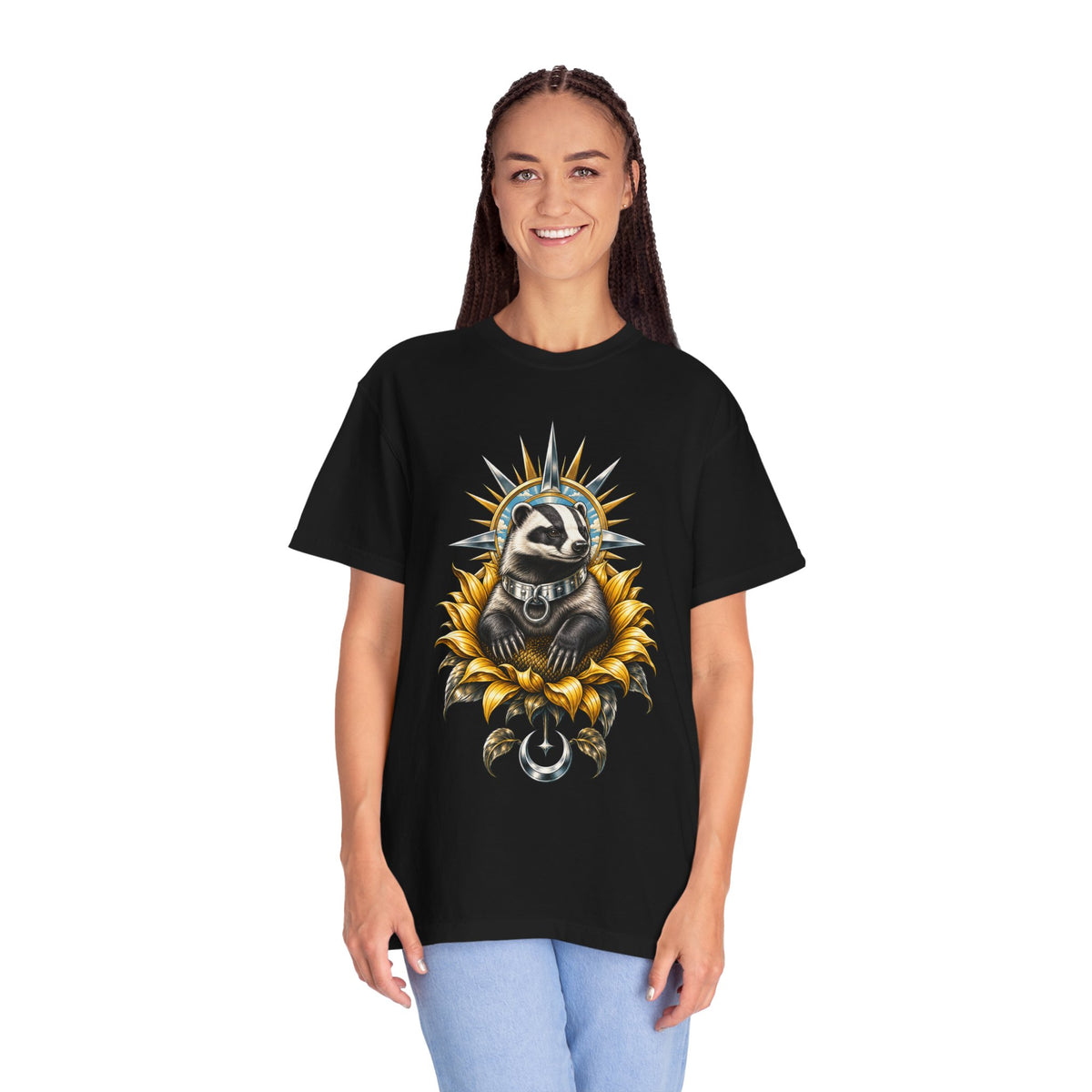 Chrome Sunflower Badger Graphic Tee