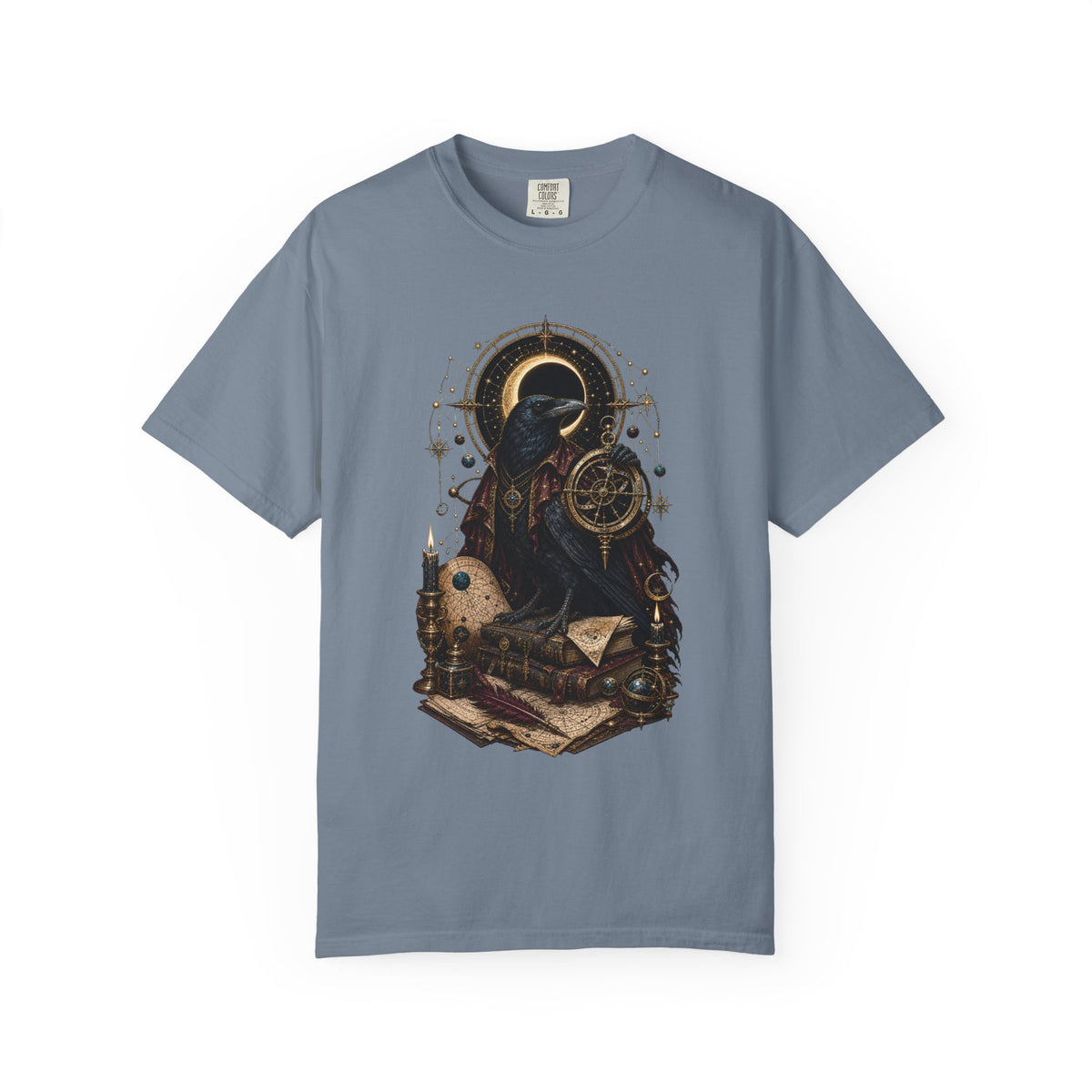 Dark Academia Raven Astronomer T-Shirt Graphic