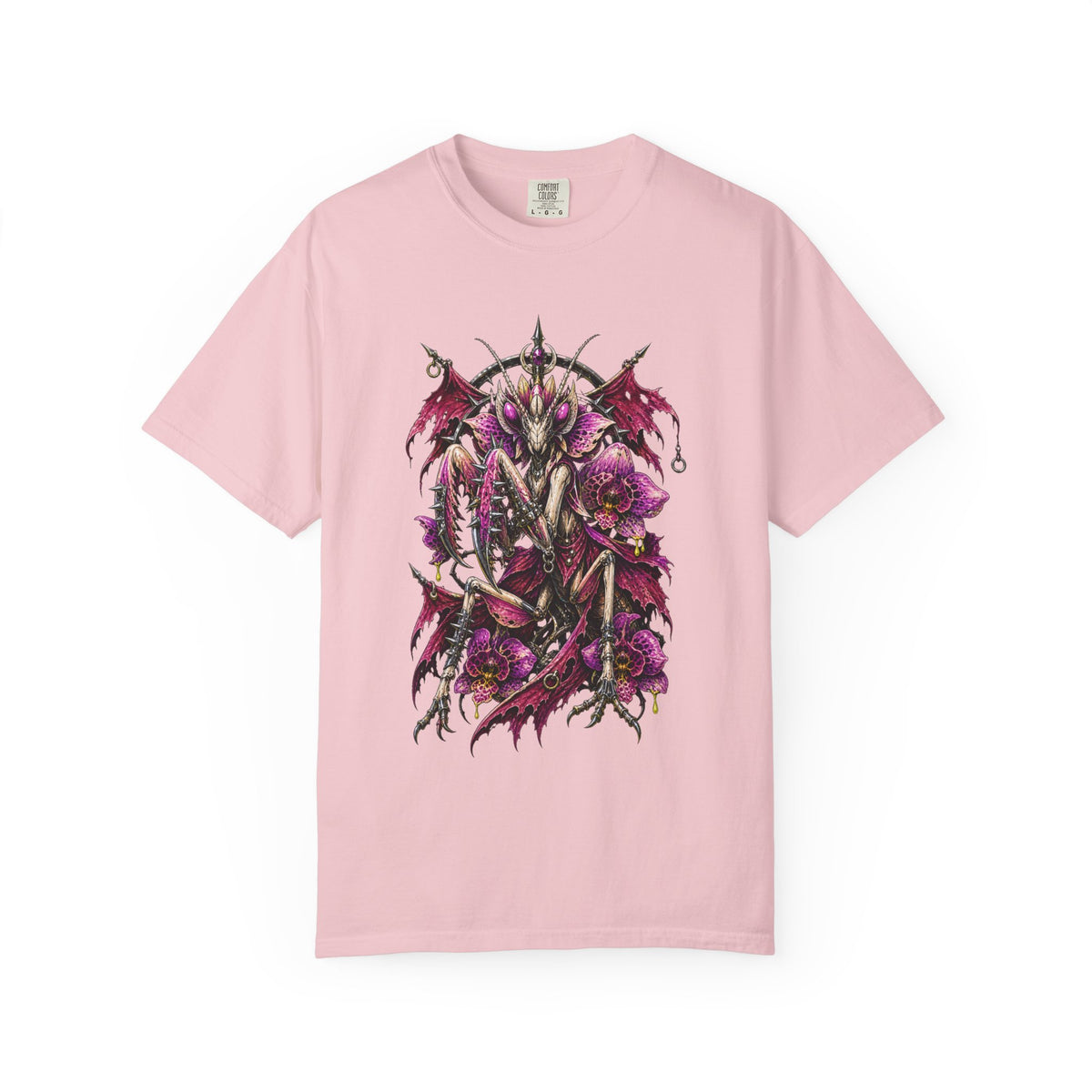 Punk Metal Orchid Mantis Graphic Tee