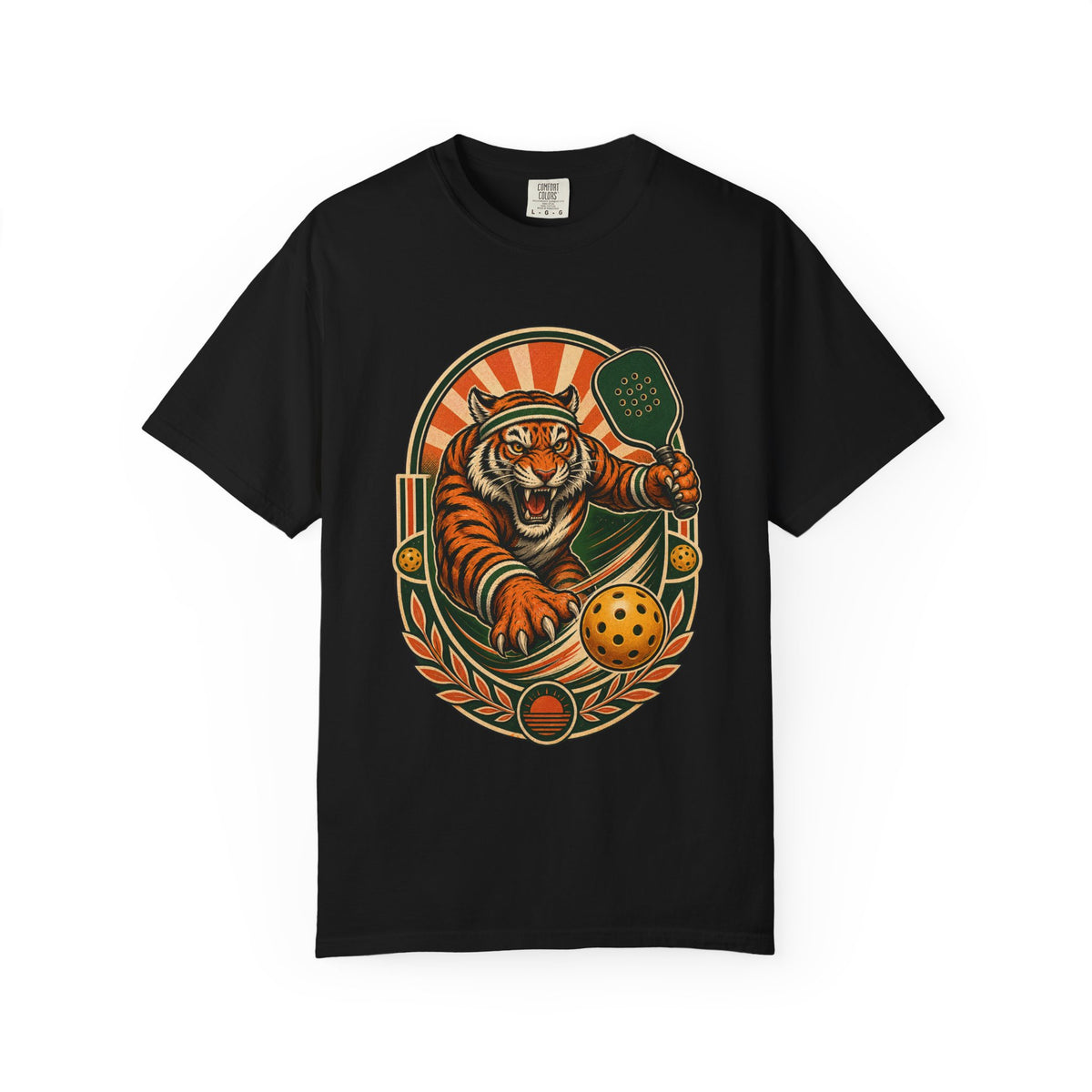 Pickleball Tiger Retro Sport T-Shirt Graphic