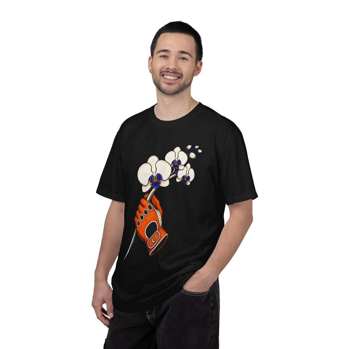 Orange Racing Orchid Graphic Tee