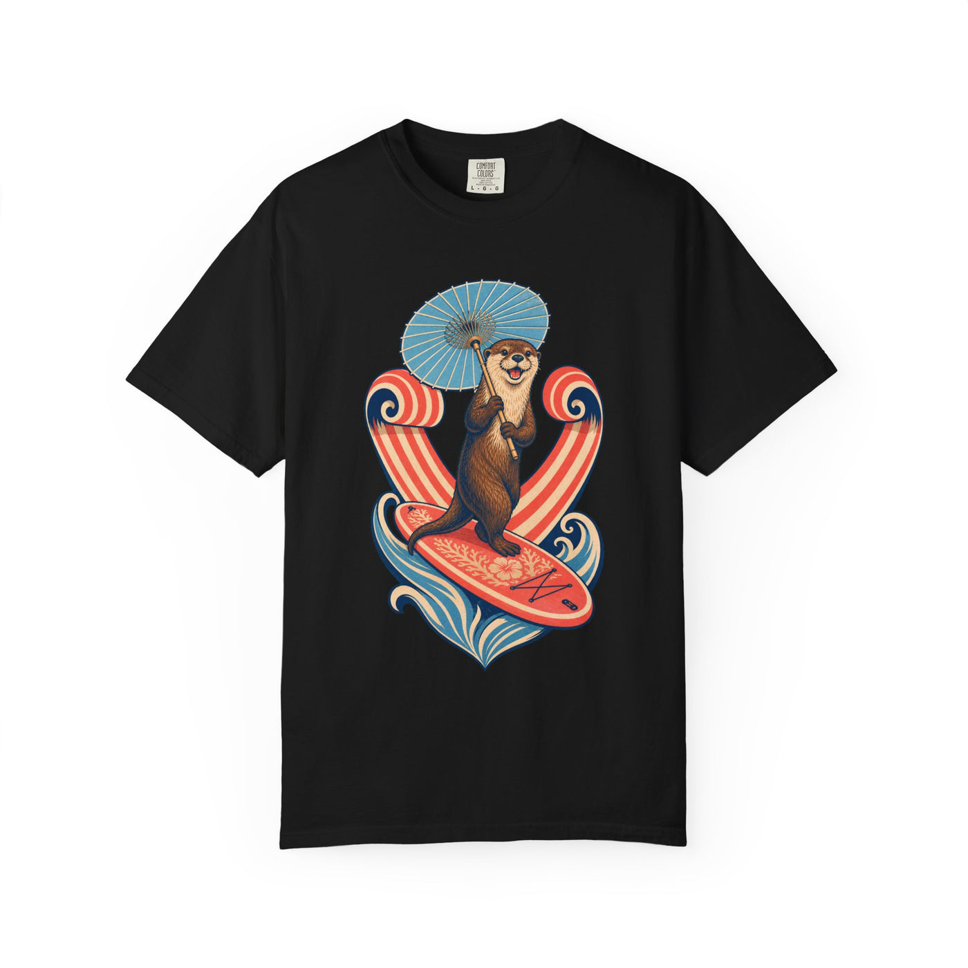 Coral Otter Paddleboard Graphic Tee