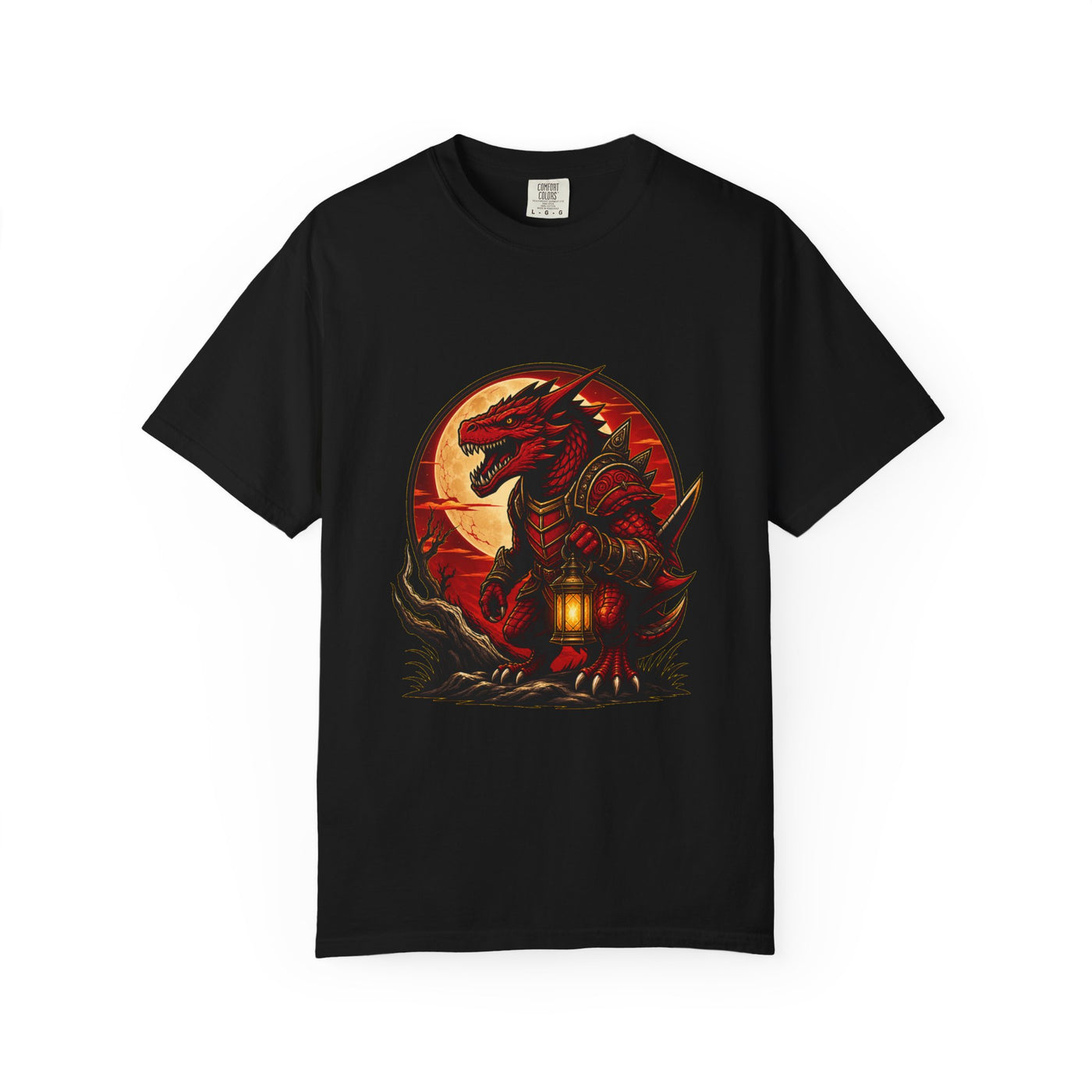 Red Dragon Lantern Moon T-Shirt Graphic