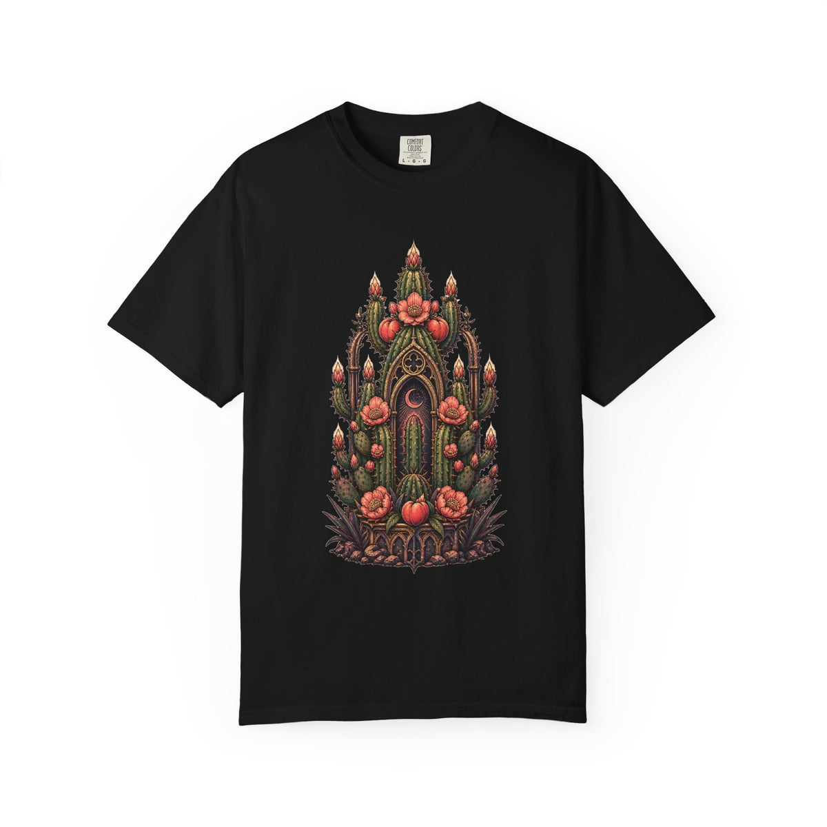 Gothic Peach Cactus Shrine Graphic Tee