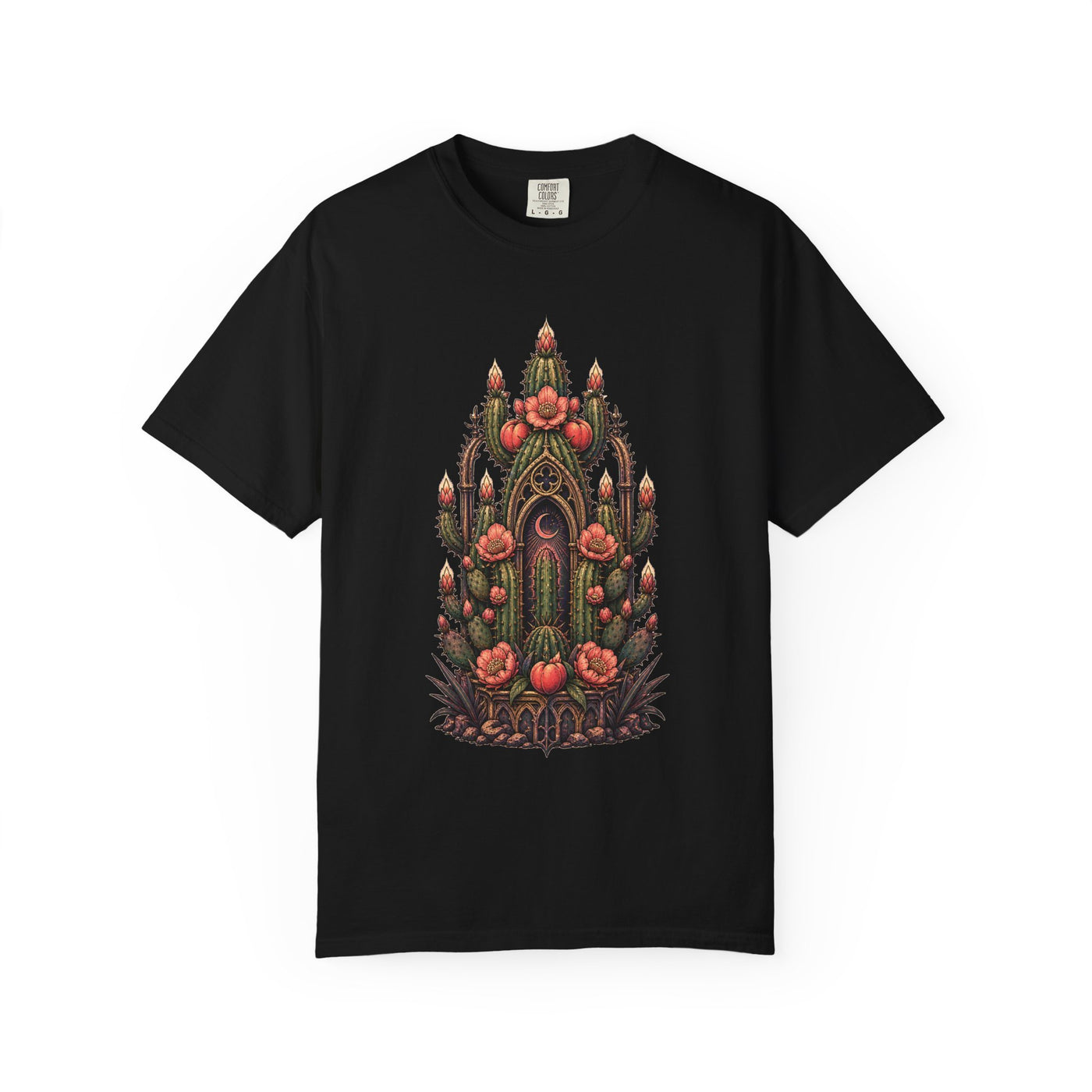 Gothic Peach Cactus Shrine Graphic Tee