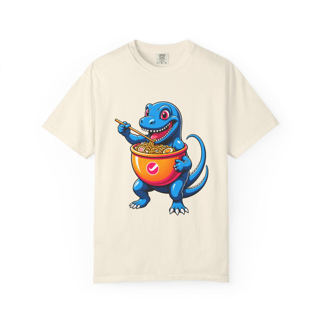 Ramen Dinosaur Cartoon T-Shirt Graphic