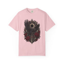 Gothic Raven Eclipse Rose T-Shirt Graphic