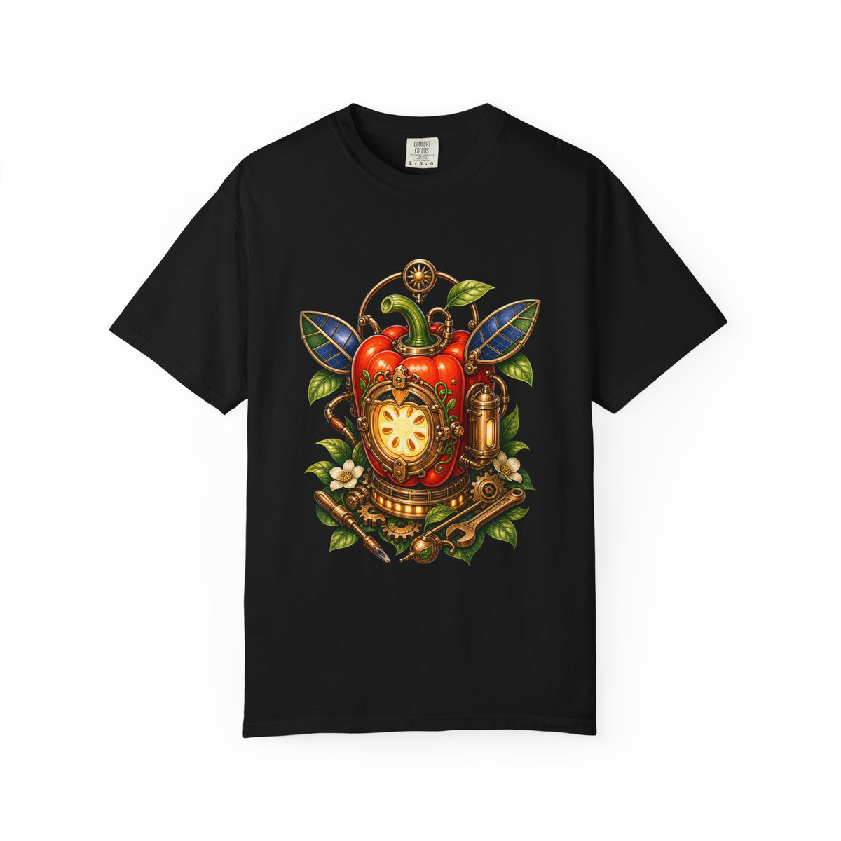 Solarpunk Pepper Lantern Mechanic T-Shirt Graphic