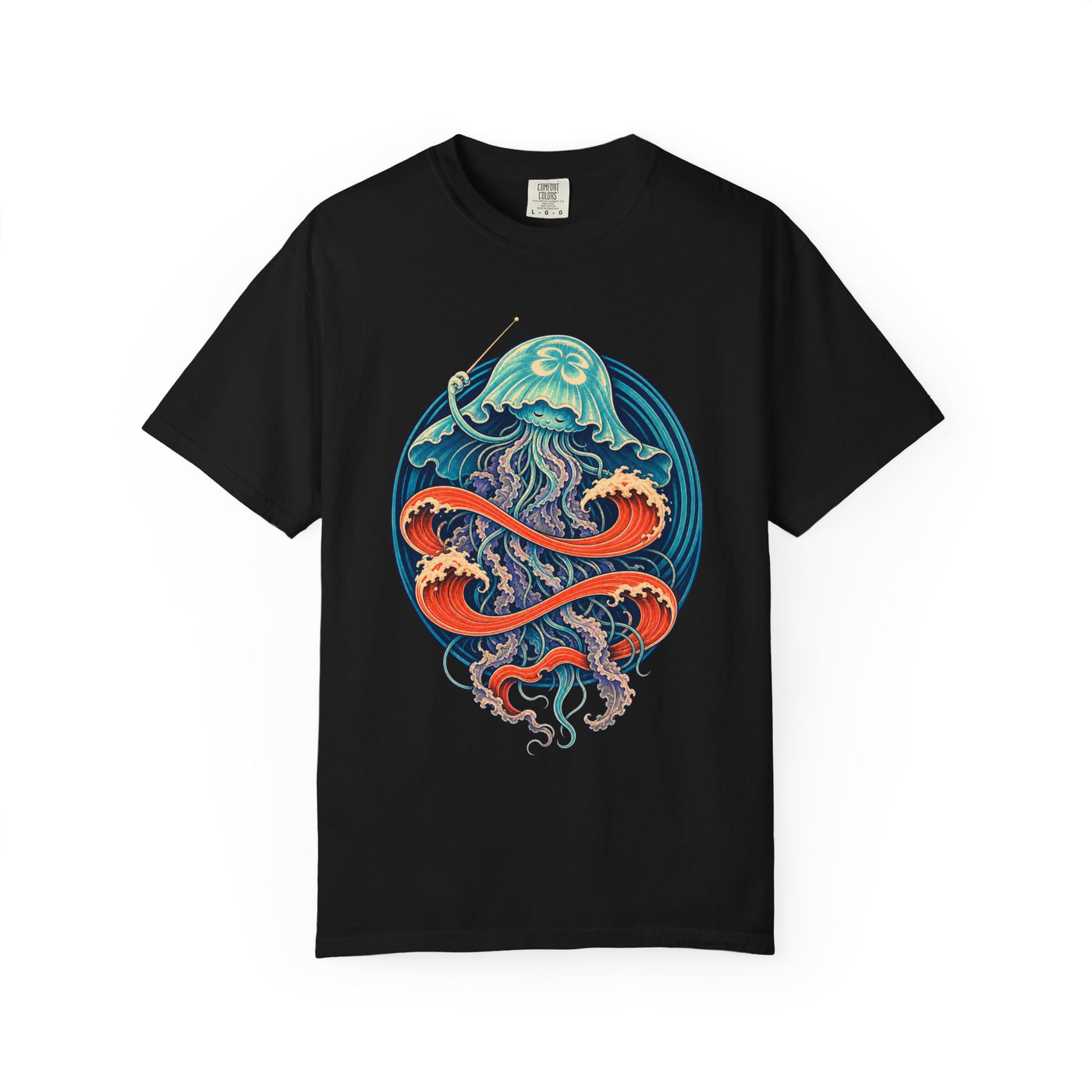 Aquamarine Moon Jellyfish Conductor Graphic Tee