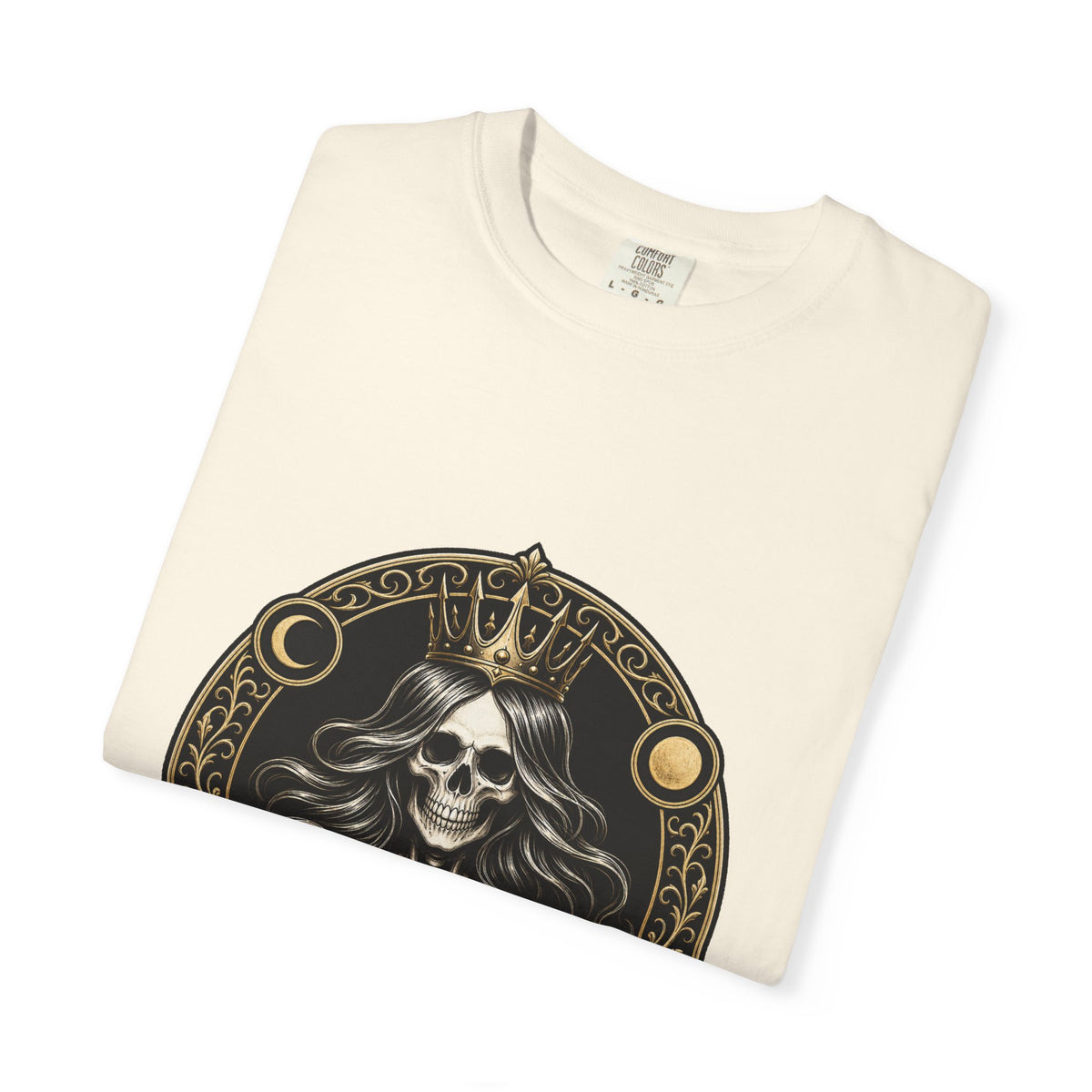Crowned Skeleton Queen Crest T-Shirt Graphic