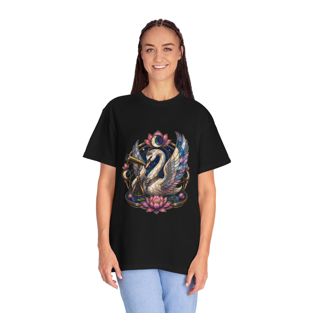 Lotus Glass Swan Astronomer Graphic Tee
