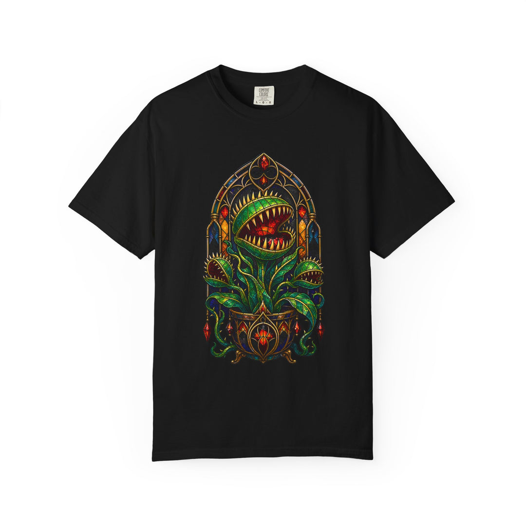 Stained Glass Carnivorous Plant T-Shirt Graphic