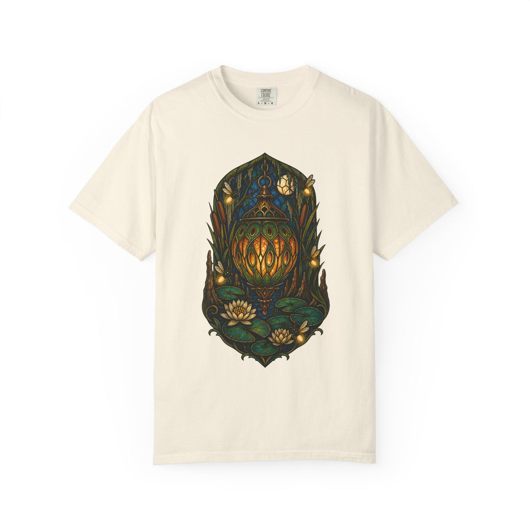 Swamp Lantern Stained Glass T-Shirt Graphic