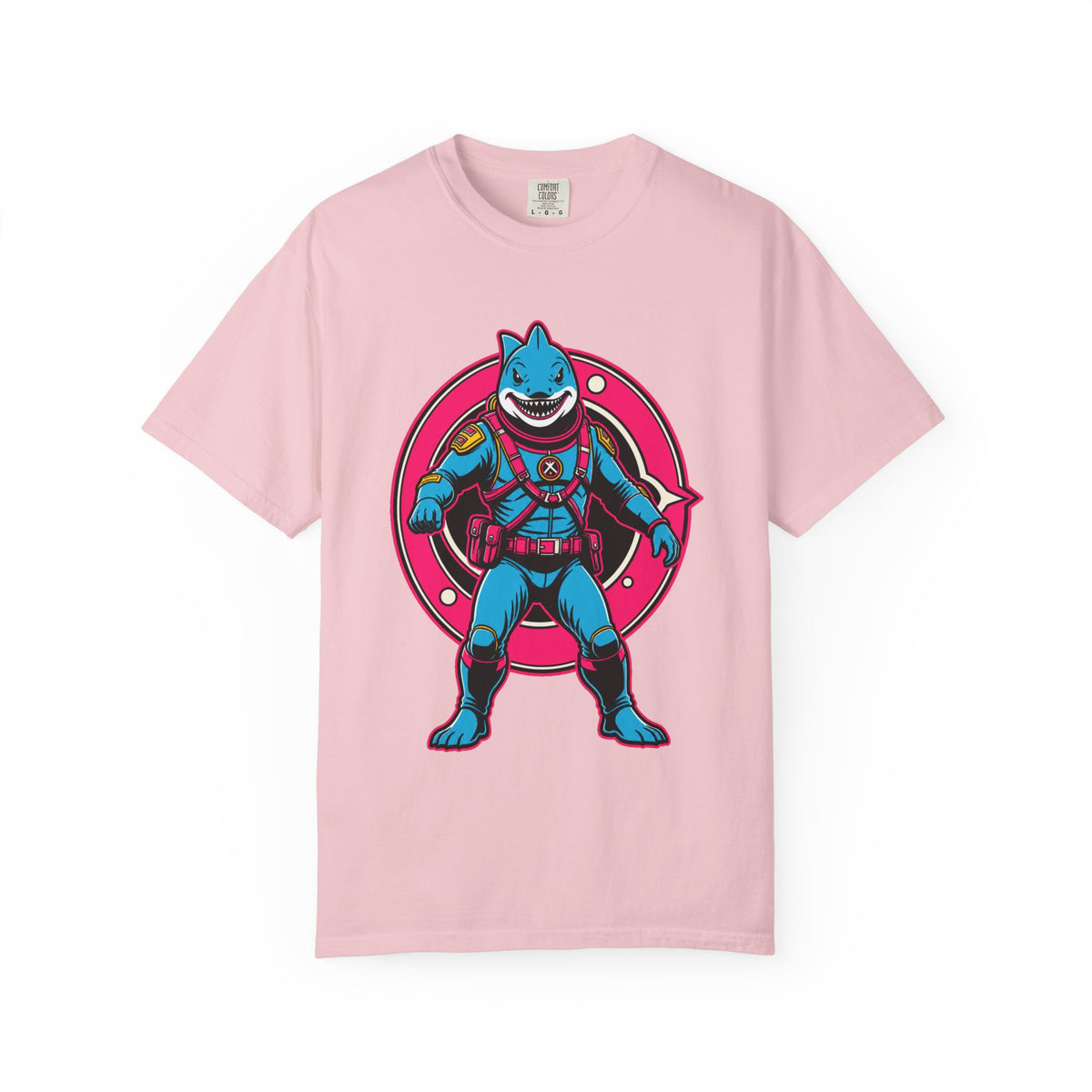 Shark Astronaut Retro Space T-Shirt Graphic
