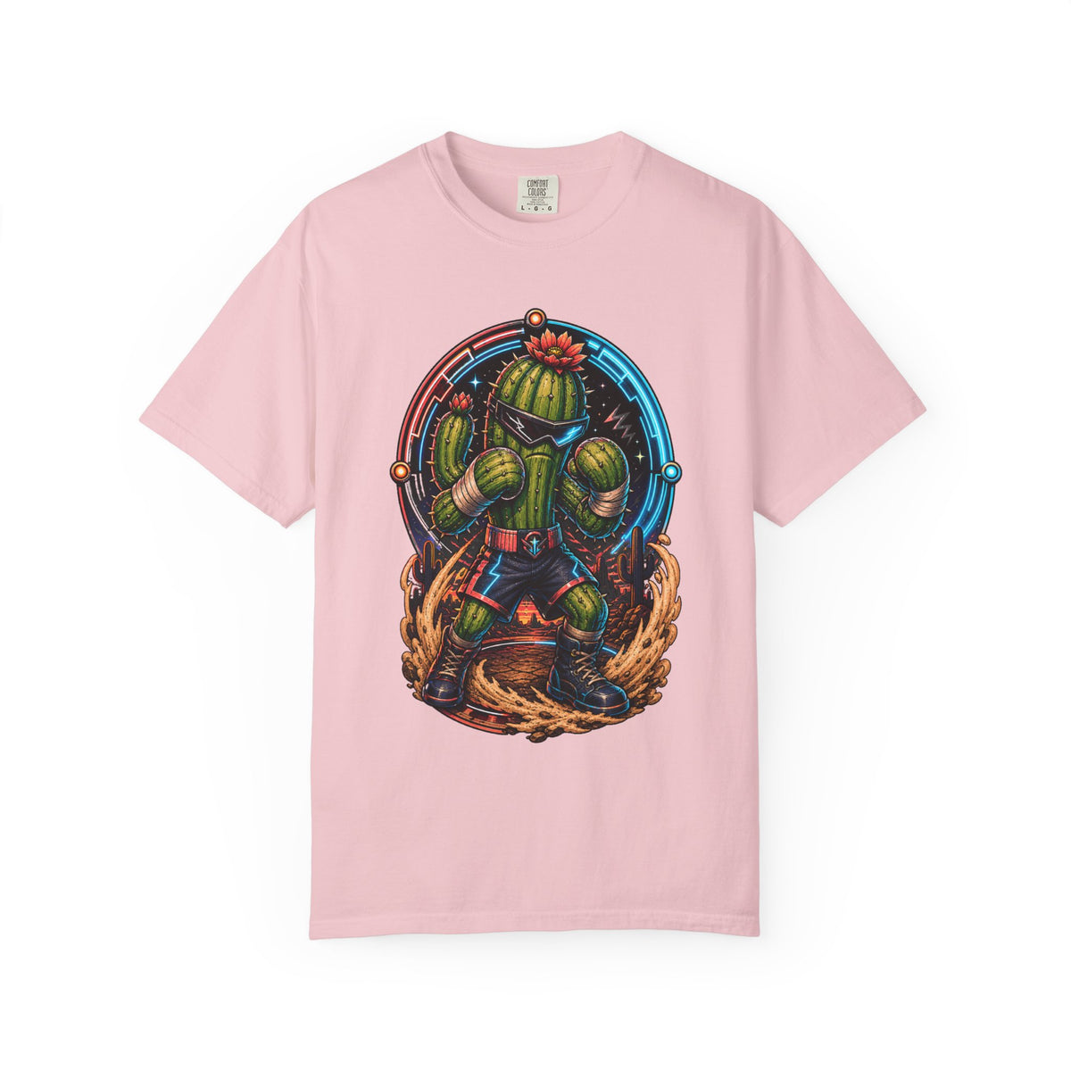 Cyber Cactus Boxer T-Shirt Graphic