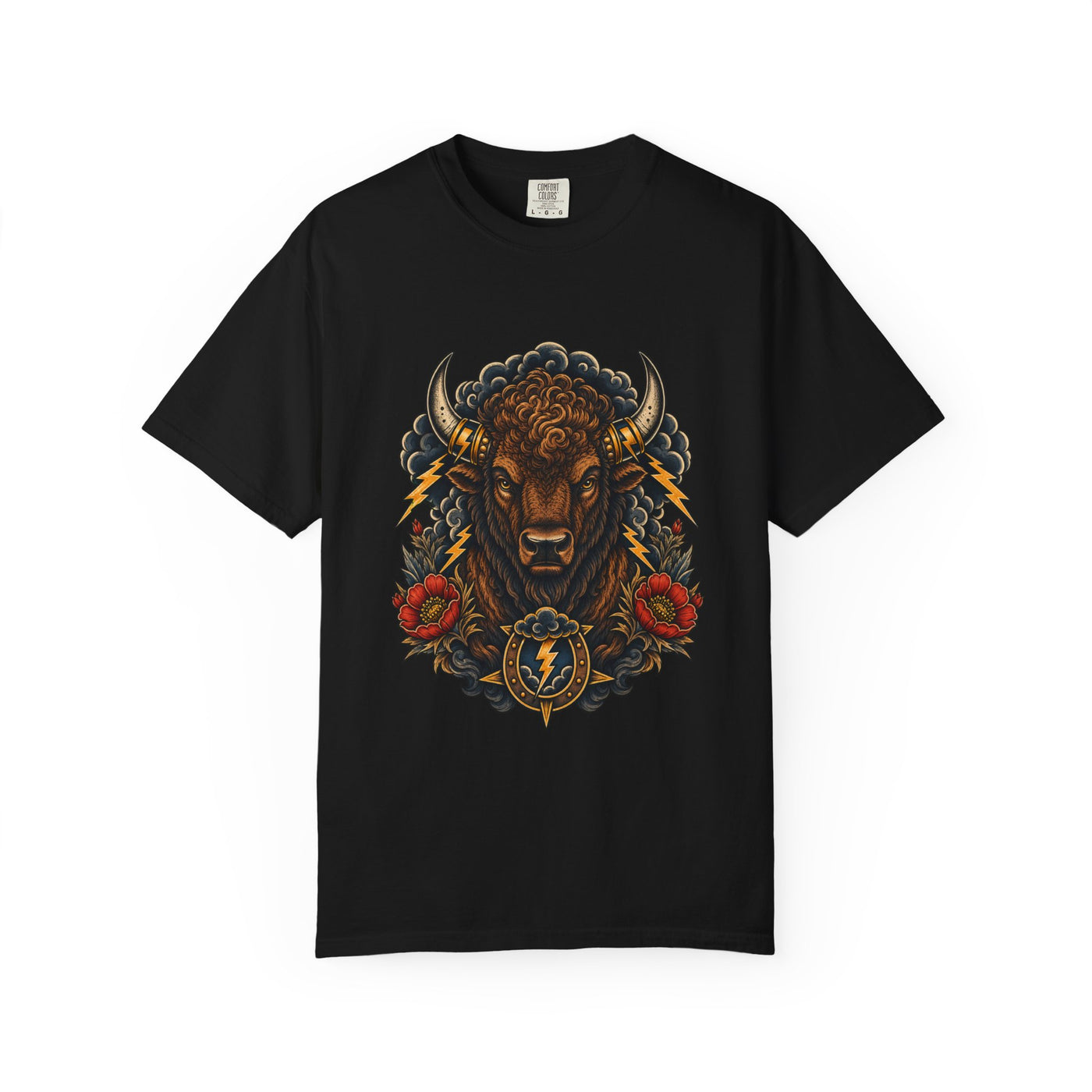 Tattoo Flash Thunder Bison Graphic Tee