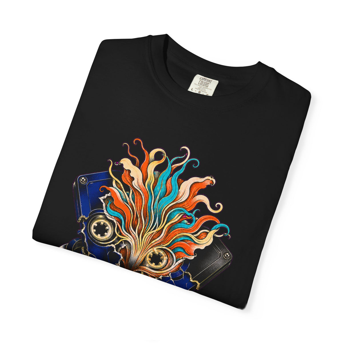 Cassette Anemone Split Abstract Floral Graphic Tee
