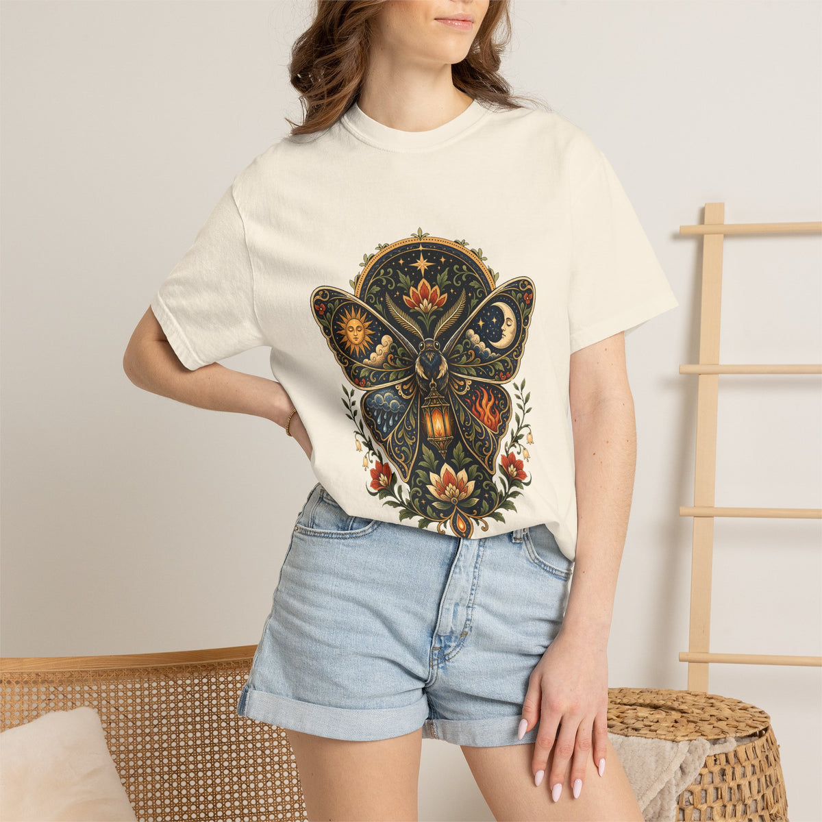 Elemental Folk Moth Celestial T-Shirt Graphic