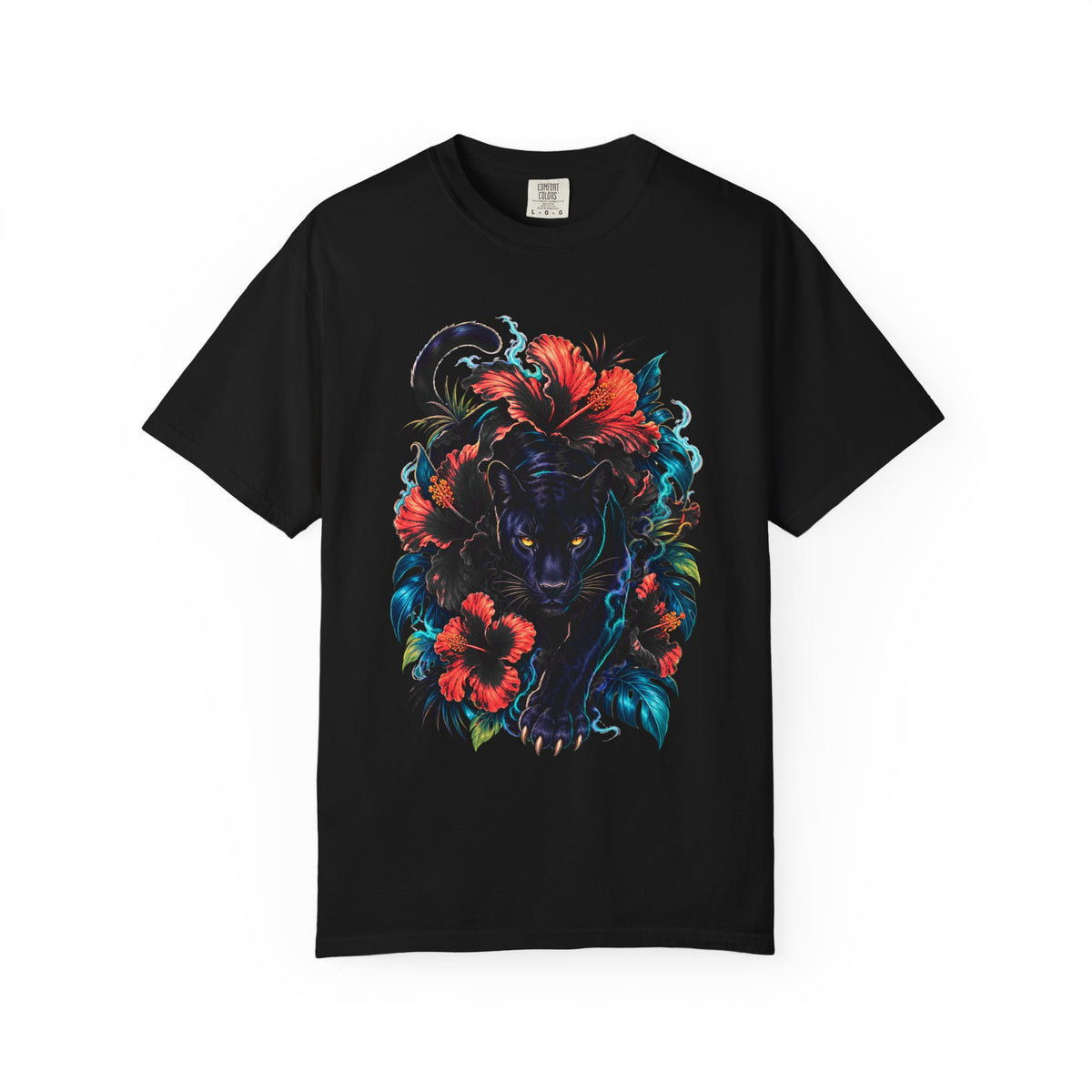Hibiscus Phantom Panther T-Shirt Graphic