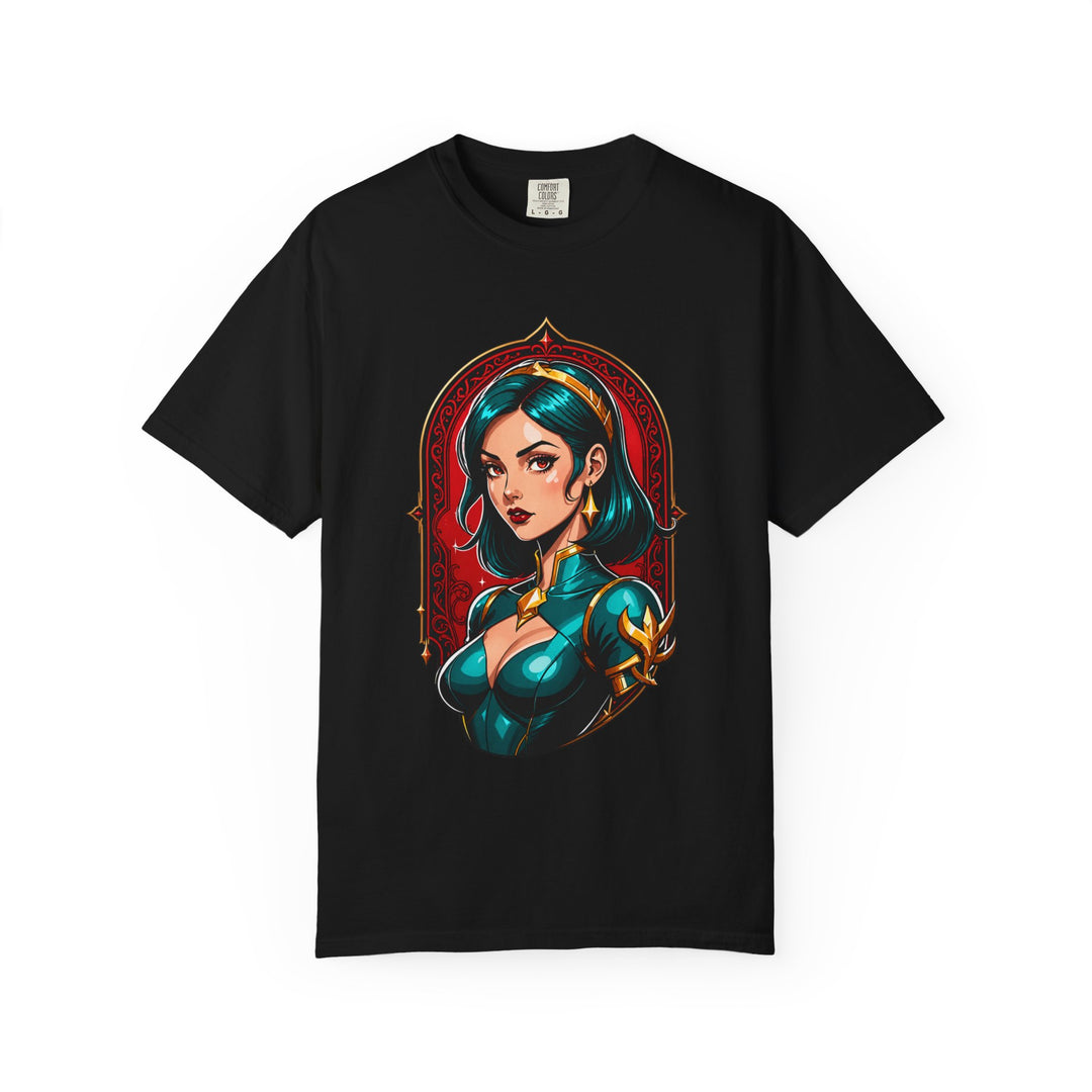 Teal Sorceress Gothic Crest T-Shirt Graphic