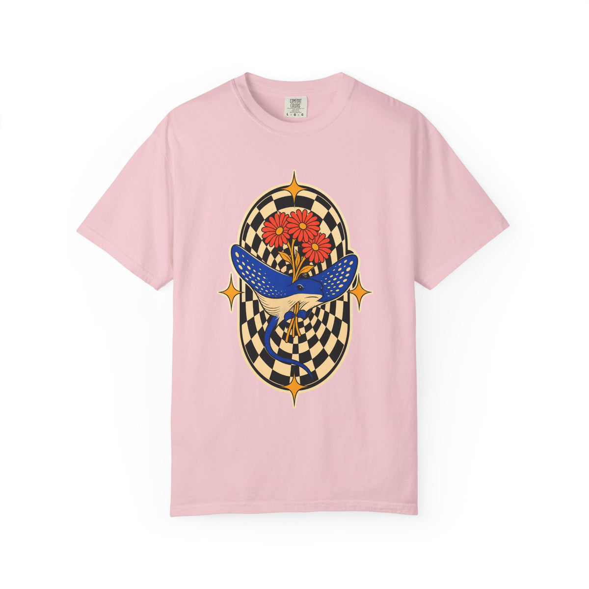 Cobalt Manta Checker Graphic Tee