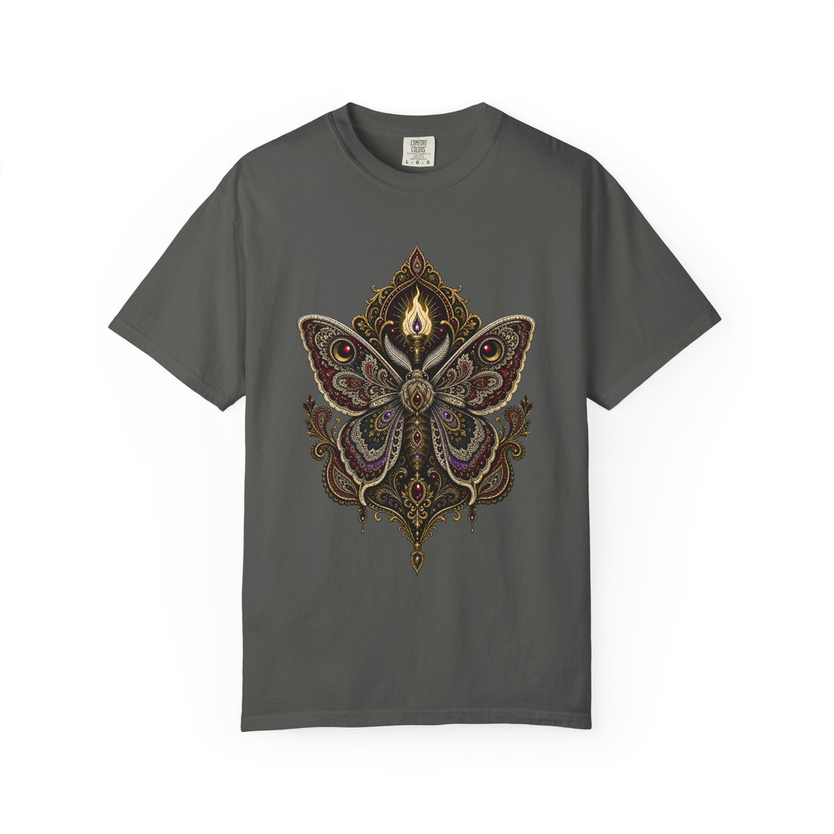 Gothic Paisley Moth Reliquary T-Shirt Graphic