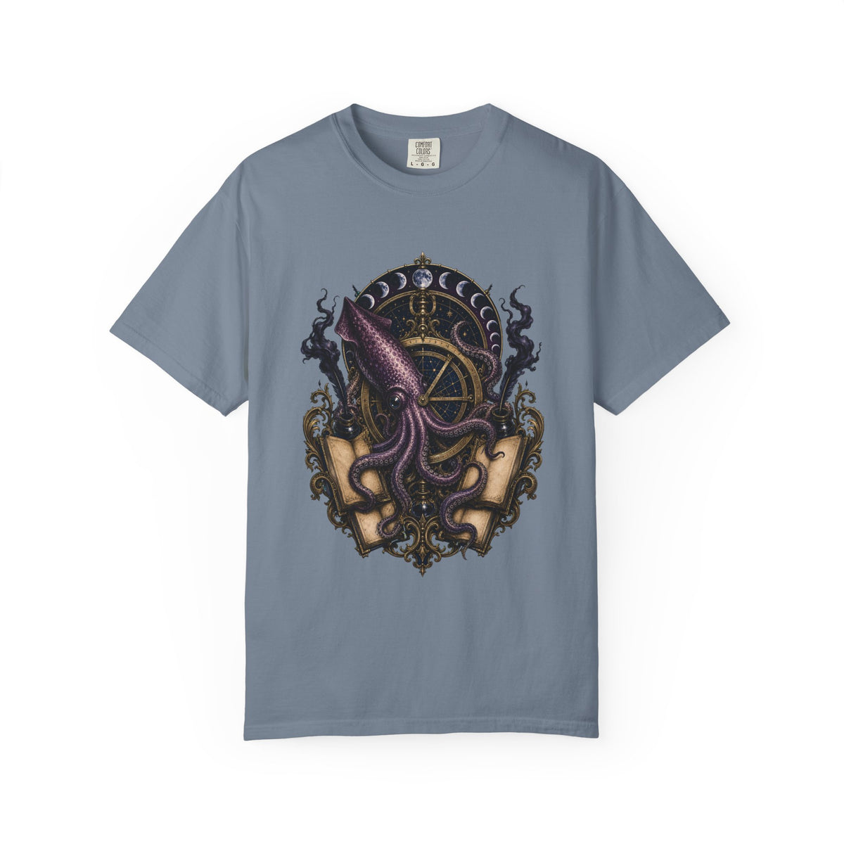 Dark Academia Squid Astrolabe Graphic Tee