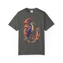 Psychedelic Mushroom Heron Graphic Tee