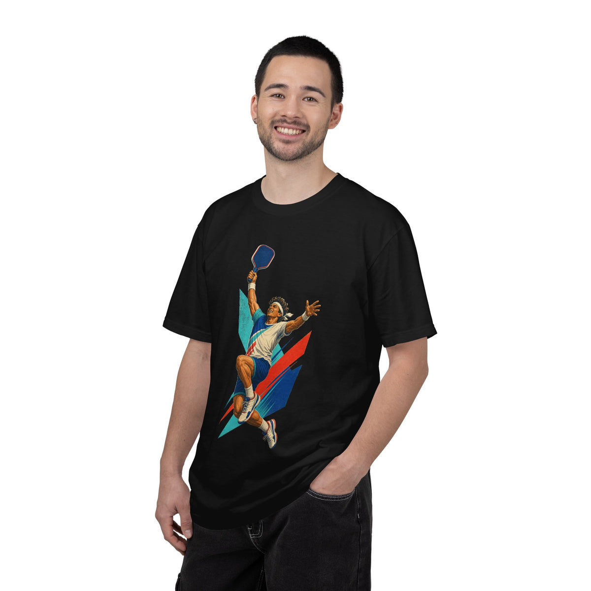 Pickleball Smash Retro Court Graphic Tee