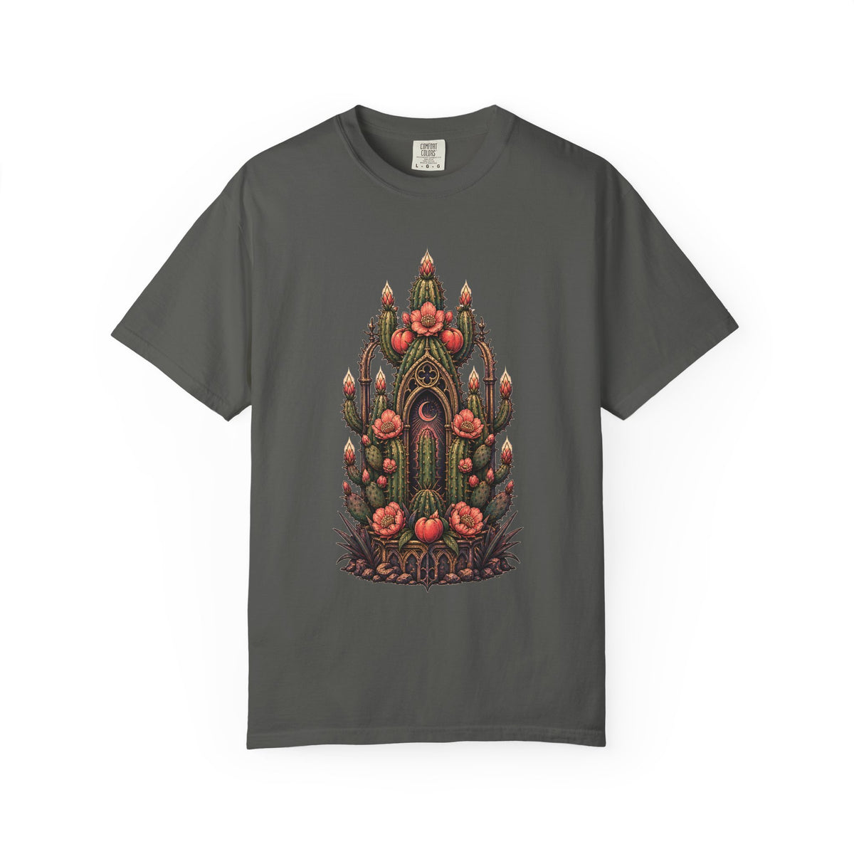 Gothic Peach Cactus Shrine Graphic Tee