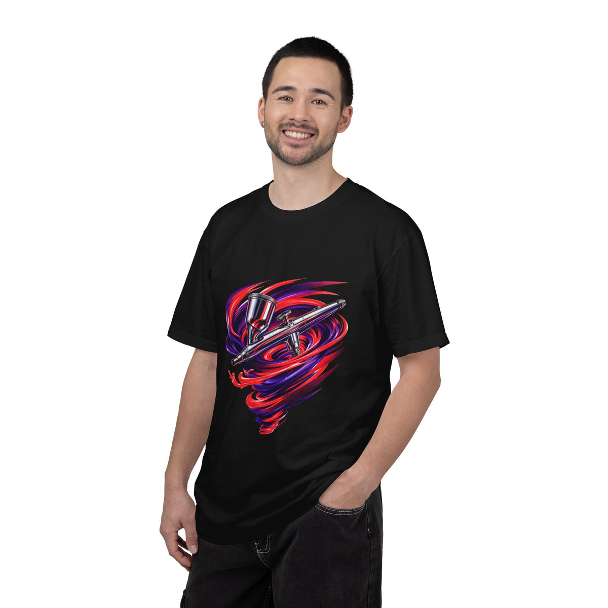 Infrared Chrome Airbrush Cyclone Graphic Tee